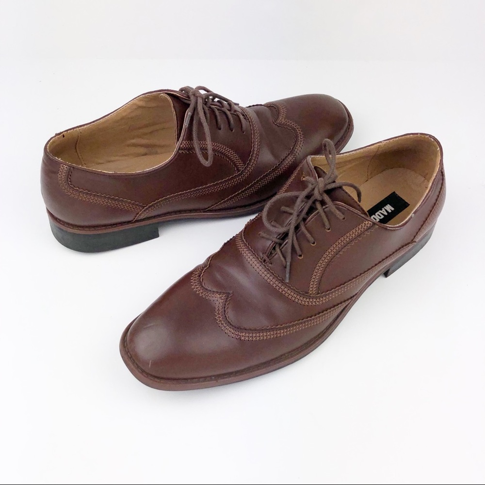 Madden M-Vysco Oxford Vegan Leather Dress Shoes Brown size 8.5